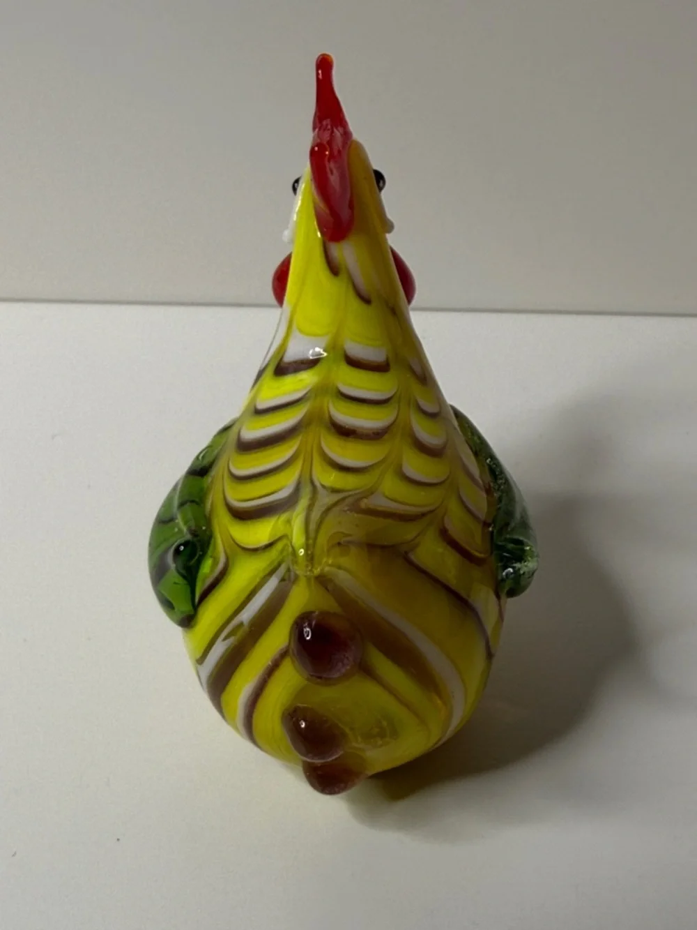 Imperfect Lenox Yellow Glass Chicken Figurine vintage brightly colored glass - Picture 7 of 13